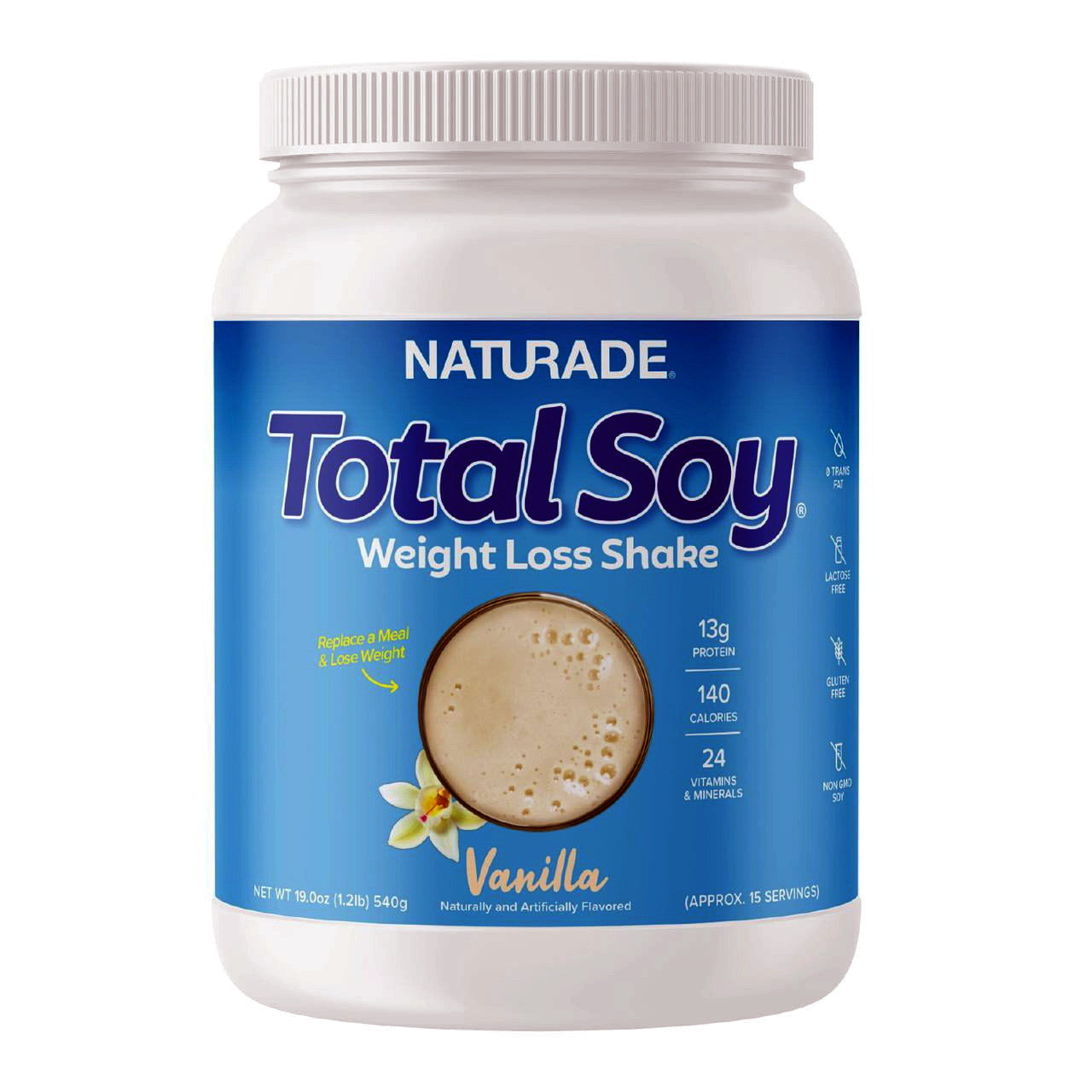 Naturade Total Soy Meal Replacement Vanilla, 19.0 Oz